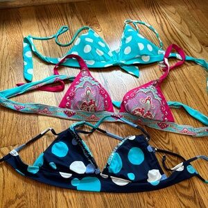 Lot of three bikini tops, 2 Victoria secret, 1 island soul